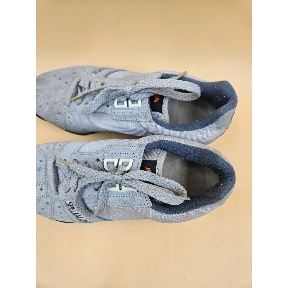 Vtg Specialized 3400 Touring Clipless Cycling Shoes Gray Suede Womens Size 4